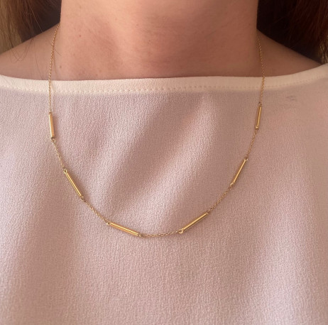 Gargantilla Barritas Oro 18K 