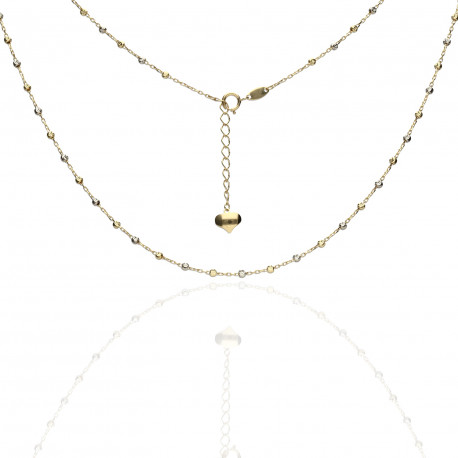 Gargantilla Bolitas bicolor Oro 18K 