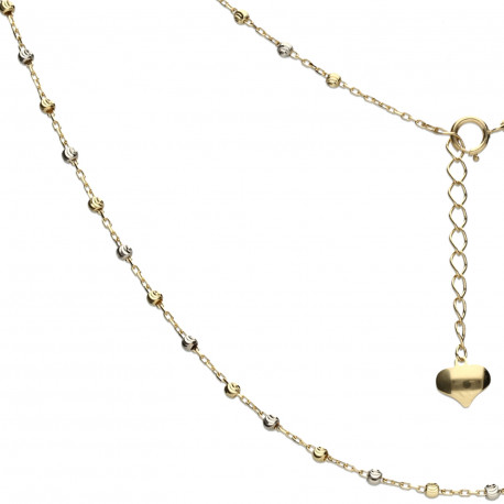 Gargantilla Bolitas bicolor Oro 18K 