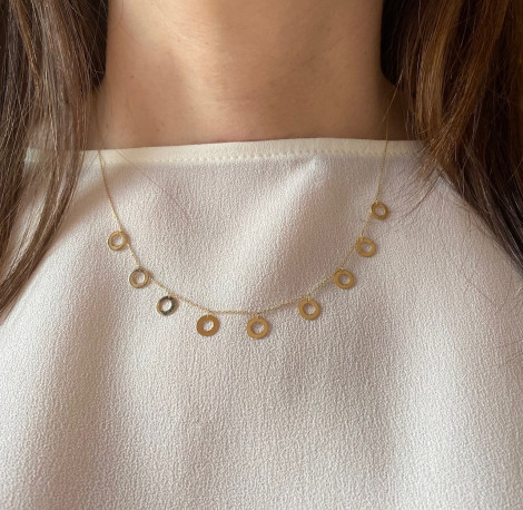 Gargantilla Anillas Oro 18K 