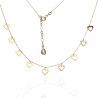 Gargantilla Corazones Oro 18K