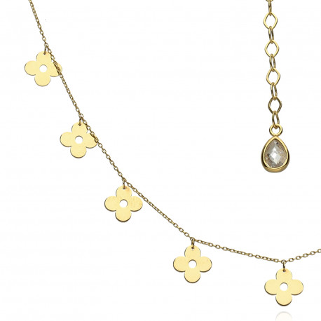 Gargantilla Flores Oro 18K 