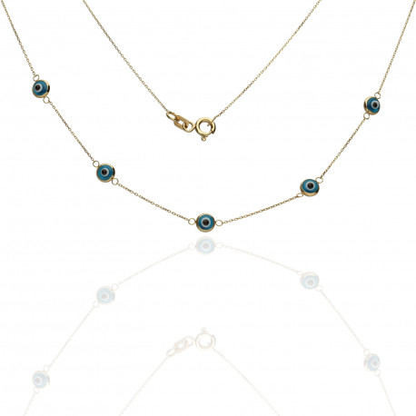 Gargantilla Ojo Turco Oro 18K 