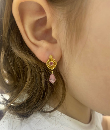 Pendientes ¨Lily¨Oro 18K 