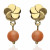 Pendientes ¨Leire¨Oro 18K coral natural