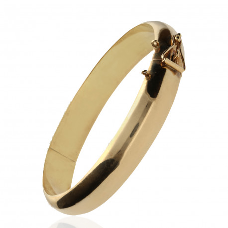Pulsera media caña lisa 11,50mm oro 18 Ktes