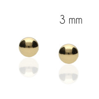 Pendientes Oro 18Ktes bola 3mm