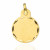 Medalla lisa cerco tallado Oro 18K 14mm