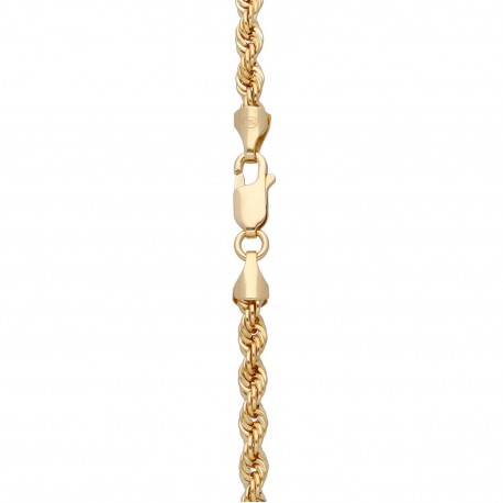 Cordón salomónico oro 18Ktes 3,8mm 60cm