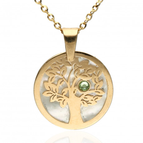 Colgante Arbol Vida Oro 18K 14mm