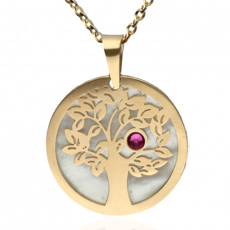 Colgante Arbol Vida Oro 18K 16mm