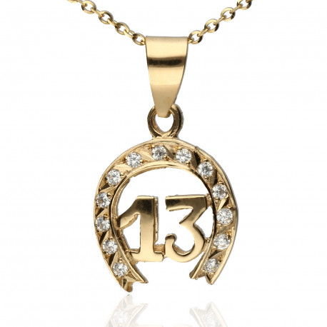 Colgante Herradura 13 Oro 18K