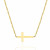 Gargantilla oro amarillo 18K con motivo cruz lateral