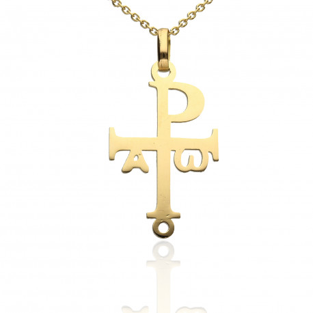Cruz crismón de Baena Oro 18K 16mm