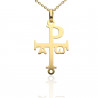 Cruz crismón de Baena Oro 18K 16mm