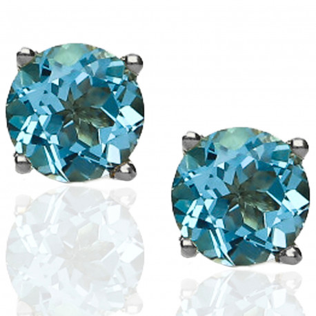 Pendientes oro 18K topacio natural