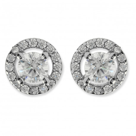 Pendientes ¨Grace¨Oro blanco 18K