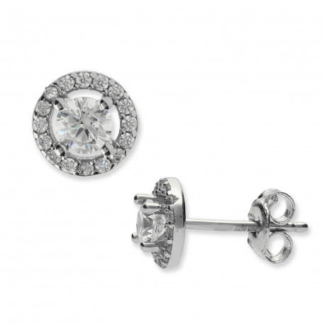 Pendientes ¨Grace¨Oro blanco 18K