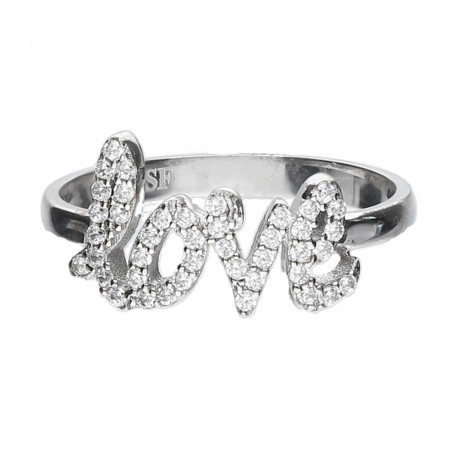 Anillo Love Oro blanco 18K