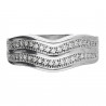 Anillo Oro blanco 18K circonitas