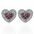 Pendientes ¨Cuore¨Oro blanco 18K rubies