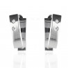 Pendientes Oro blanco 18K circonitas