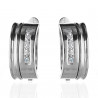 Pendientes Oro blanco 18K circonitas