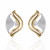Pendientes bicolor Oro 18K circonita