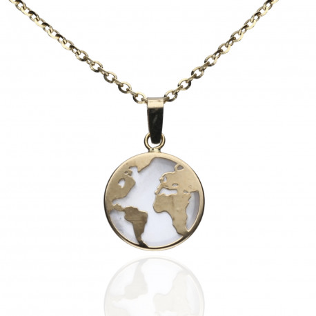 Colgante Mundo Oro 18K 11mm