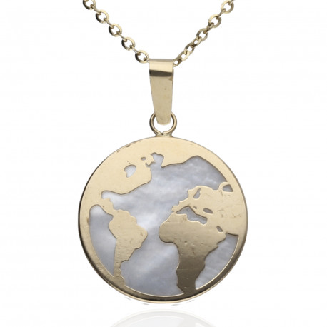 Colgante Mundo Oro 18K 16mm