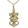 Cruz marinera Virgen del Carmen Oro 18K