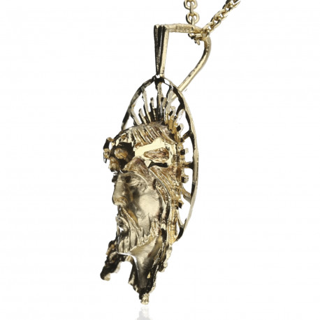 Colgante rostro Cristo Oro 18K