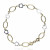 Pulsera oro bicolor 18K flor