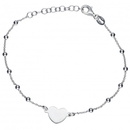Pulsera Corazón Plata 1ªLey