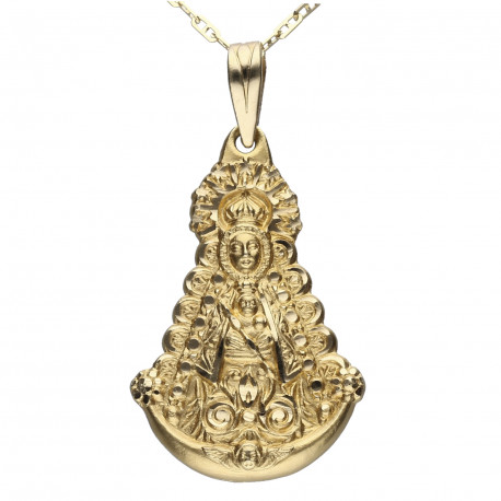 Medalla Oro 18K Virgen del Rocio 29mm