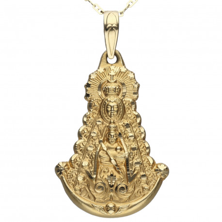 Medalla Oro 18K Virgen del Rocio 35mm