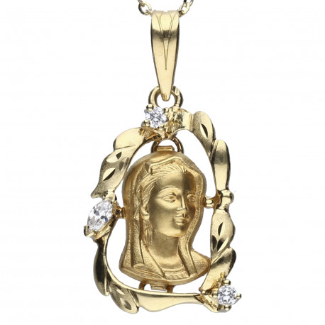 Medalla Oro 18K Virgen Niña