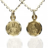Medalla bebe escapulario Virgen Carmen oro 18K 