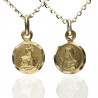 Medalla bebe escapulario Virgen Angustias oro 18K 