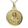 Medalla escapulario Oro 18K Virgen Carmen 18mm 