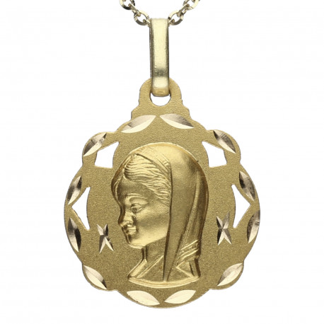 Medalla Virgen Niña Oro 18K
