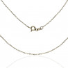 Cadena forzada diamantada Oro 18K 40cm
