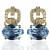Pendientes "Glamour" plata chapada Swarovski Aguamarina