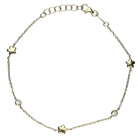 Pulsera flor mini Oro 18K