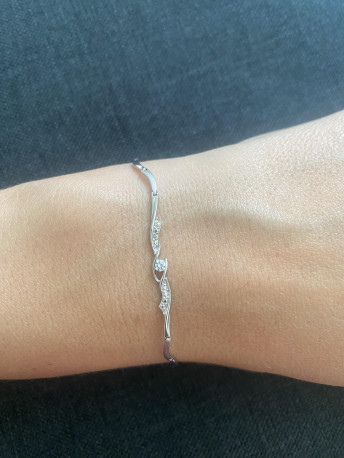 Pulsera ¨Beatrice¨Oro blanco 18K