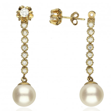 Pendientes ¨Katerin¨ Oro 18K perla cultivada