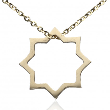 Colgante estrella tartésica maxi Oro 18K 