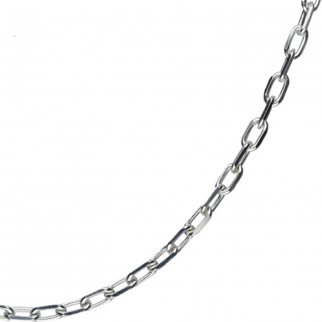 Cadena forzada ovalada plata 50cm