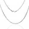 Cadena forzada ovalada plata 60cm