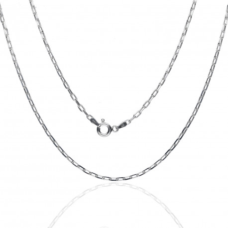Cadena forzada larga plata 60cm